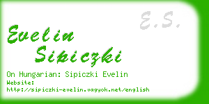 evelin sipiczki business card